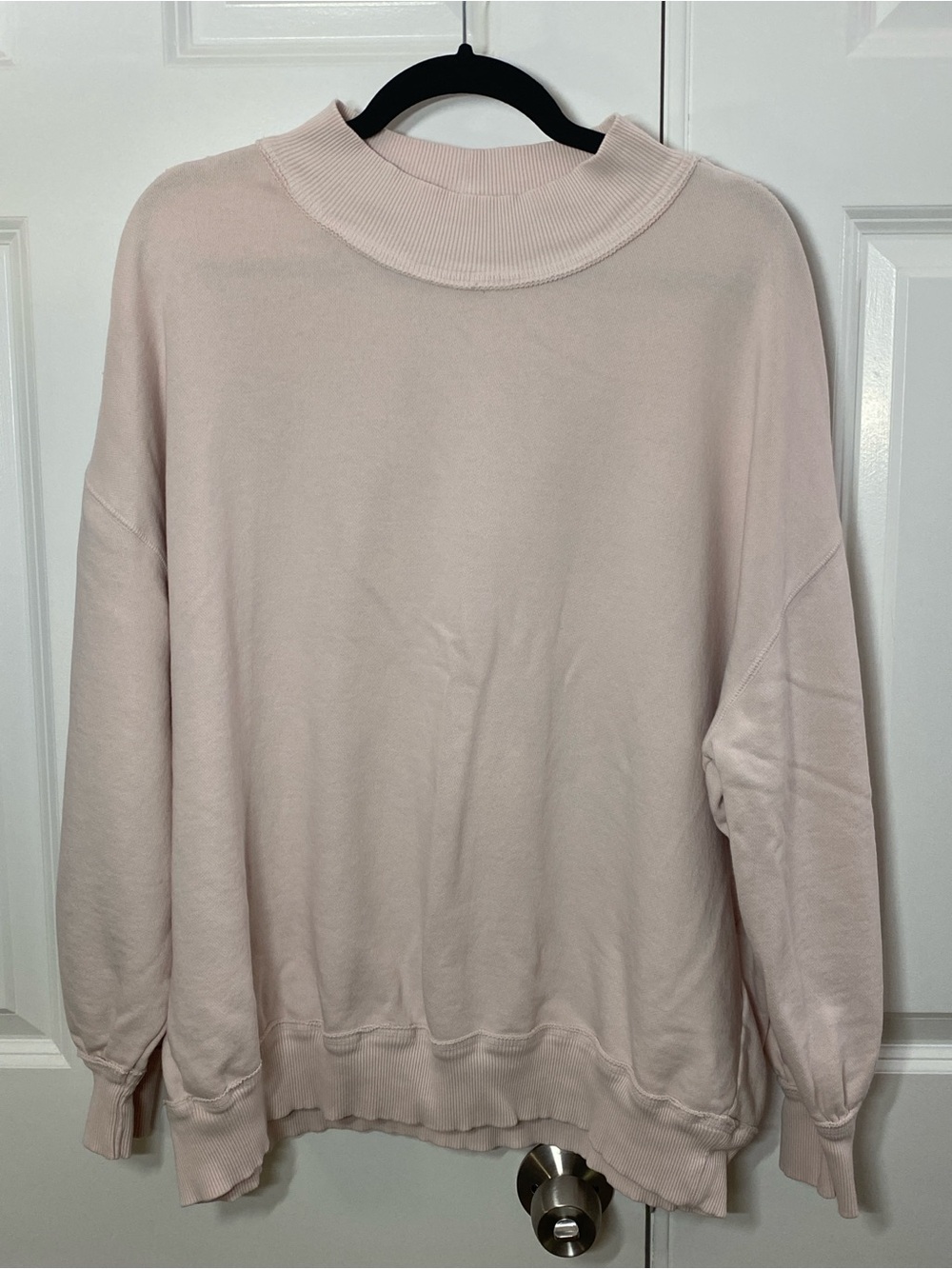 Free People Palm Springs Mock Neck Pullover in Chalk Size Med
